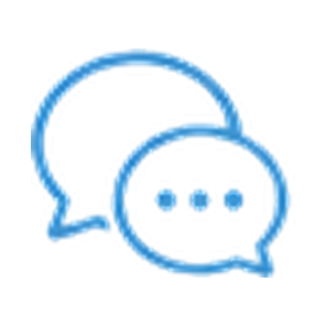 Two overlapping blue speech bubble icons; the smaller one has three dots inside, suggesting a text message or conversation—perfect for reaching out with your affordable plumbing questions. Evergreen State Heat & AC