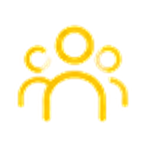 Yellow outline icon of three stylized people on a light background, with one larger figure in front and two smaller figures behind—perfect for representing affordable plumbing services dedicated to serving families and communities. Evergreen State Heat & AC